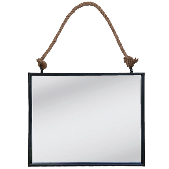 Clayre & Eef | Wandspiegel Zwart 50x4x40 cm | 52S093