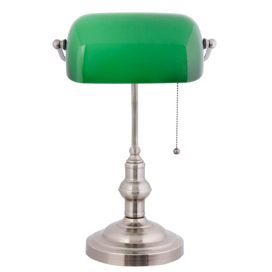 Clayre & Eef | Bureaulamp Bankierslamp Groen 27x17x41 cm E27/max 1x60W | 5LL-5100