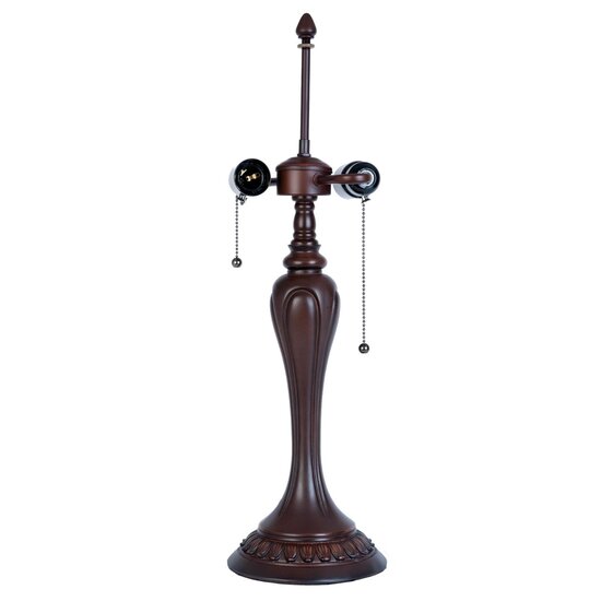 Clayre & Eef | Lampenvoet Tafellamp Tiffany Bruin ø 17x60 cm E27/max 2x40W | 5LL-5795