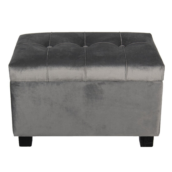 Clayre & Eef | Poef Grijs 50x34x33 cm | 64061SDG