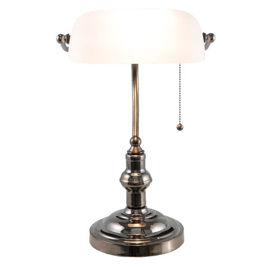 Clayre & Eef | Bureaulamp Bankierslamp Wit 27x23x42 cm E27/max 1x60W | 5LL-5100W