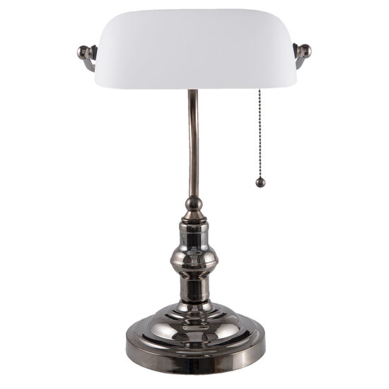 Clayre & Eef | Bureaulamp Bankierslamp Wit 27x23x42 cm E27/max 1x60W | 5LL-5100W