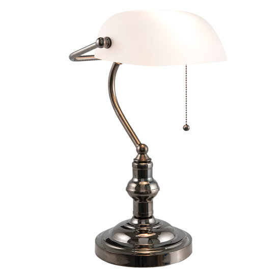 Clayre & Eef | Bureaulamp Bankierslamp Wit 27x23x42 cm E27/max 1x60W | 5LL-5100W