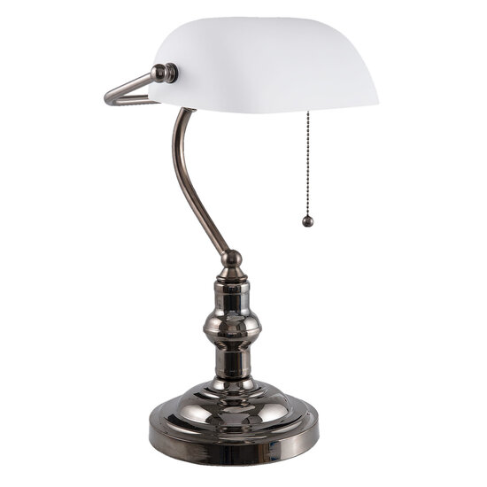 Clayre & Eef | Bureaulamp Bankierslamp Wit 27x23x42 cm E27/max 1x60W | 5LL-5100W
