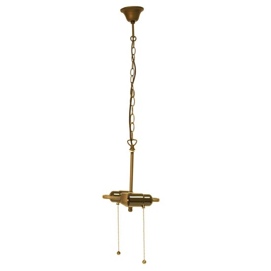 Clayre & Eef | Snoerpendel Ketting Tiffany Bruin 15x16x160 cm E27/max 2x60W | 5LL-98.2