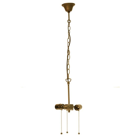 Clayre & Eef | Snoerpendel Ketting Tiffany Bruin ø 19x160 cm E27/max 3x60W | 5LL-98.3