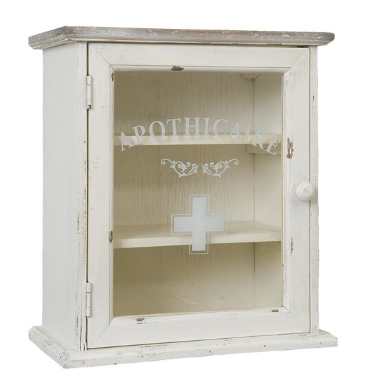 Clayre & Eef | Medicijnkastje Wit 32x18x36 cm | W4H0345M