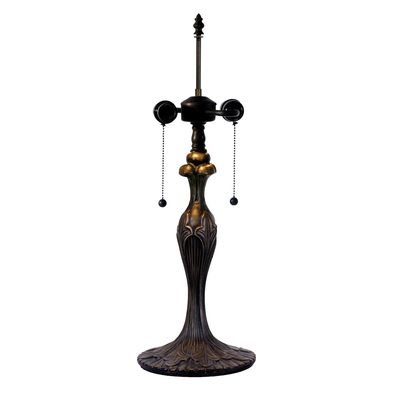 Clayre & Eef | Lampenvoet Tafellamp Tiffany Bruin ø 17x55 cm E27/max 2x60W | 5LL-9319