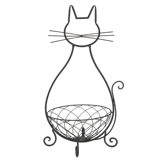 Clayre & Eef | Decoratie schaal Kat Bruin 31x25x55 cm | 6Y3182