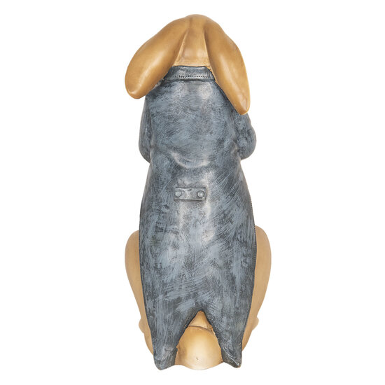 Clayre & Eef | Decoratie Beeld Konijn Bruin, Blauw 16x13x32 cm | 6PR2601