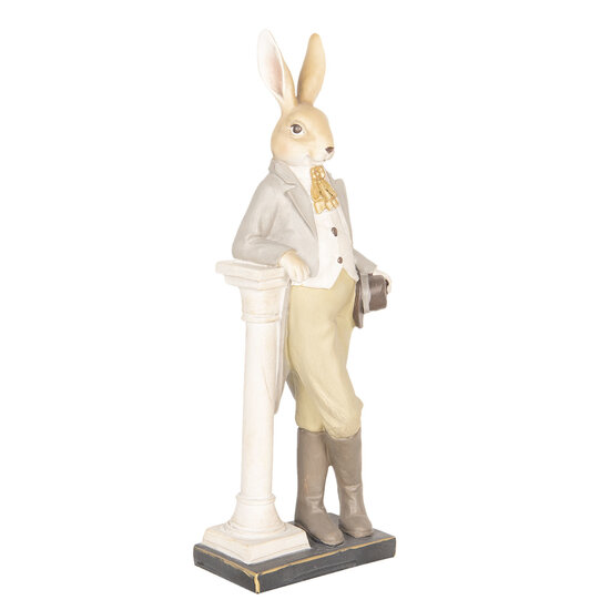Clayre & Eef | Decoratie Beeld Konijn Meerkleurig 17x9x46 cm | 6PR2602