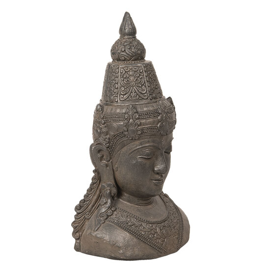 Decoratie Buddha hoofd 40*29*71 cm Grijs | 5PR0057 | Clayre & Eef