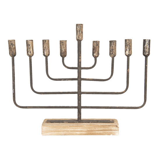 Clayre & Eef | Kandelaar Goudkleurig 59x11x48 cm | 5Y0647