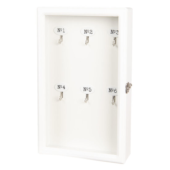 Sleutelkast 24*7*38 cm Wit | 6H1570W | Clayre & Eef 1