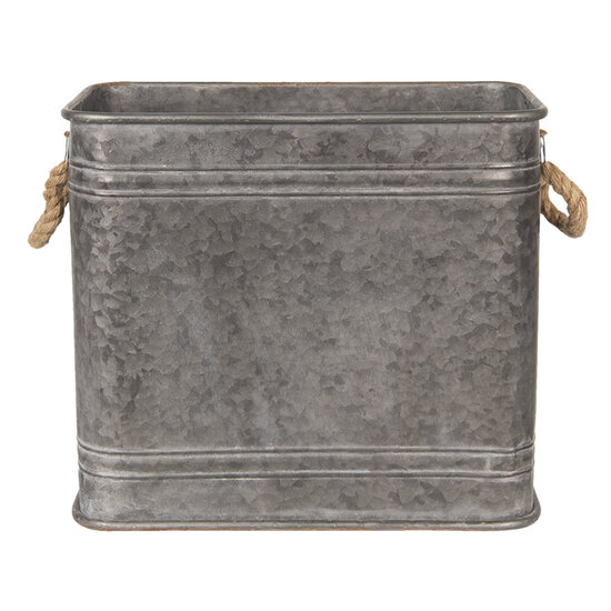 Decoratie ijzeren teil (2) 44*26*39 / 38*22*33 cm Grijs | 6Y3737 | Clayre & Eef 1