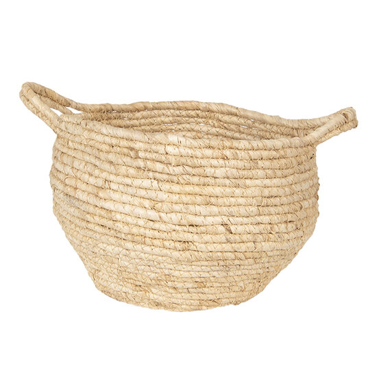 Mand (set van 3) ( set 3 ) ø 30*31 / ø 25*26 / ø 20*20 cm Creme | 6RO0472 | Clayre & Eef 1
