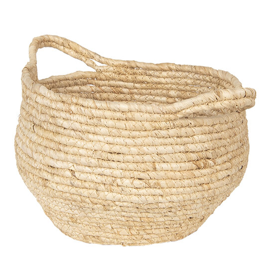 Mand (set van 3) ( set 3 ) ø 30*31 / ø 25*26 / ø 20*20 cm Creme | 6RO0472 | Clayre & Eef 2