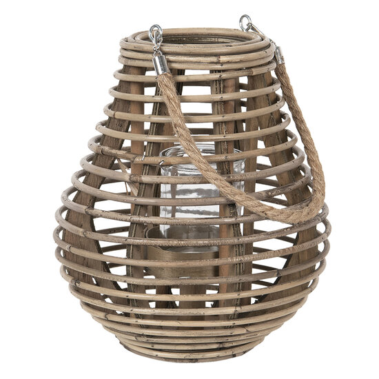 Lantaarn ø 26*28 cm Grijs | 6RO0469M | Clayre & Eef 1