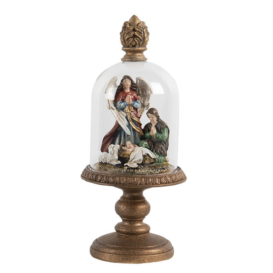 Stolp met decoratie &oslash; 9*21 cm Transparant | 6GL2805 | Clayre &amp; Eef