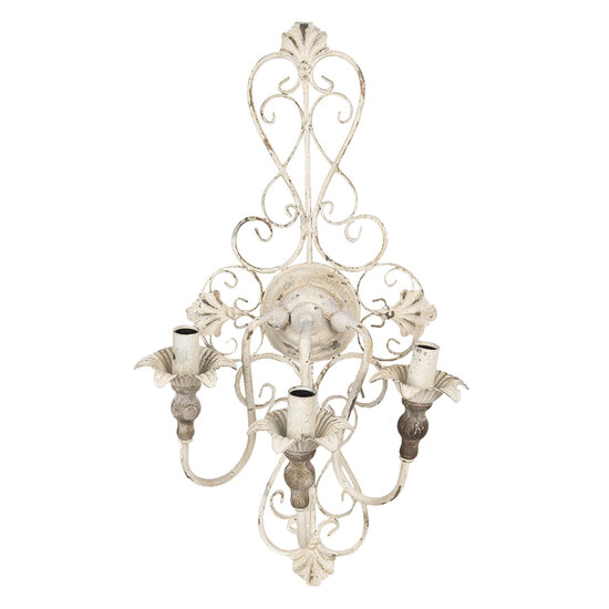 Wandlamp 33*24*70 cm E14/max 3*60W Wit | 5LMP331 | Clayre & Eef 1
