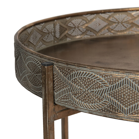 Bijzettafel ø 60*50 cm Koperkleurig | 5Y0756 | Clayre & Eef 2