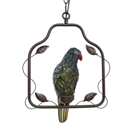 Plafondlamp Tiffany 40*26*86 cm E14/max 1*25W Meerkleurig | 5LL-6059 | Clayre & Eef-1