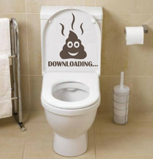 Toiletsticker downloading drol | Rosami Decoratiestickers