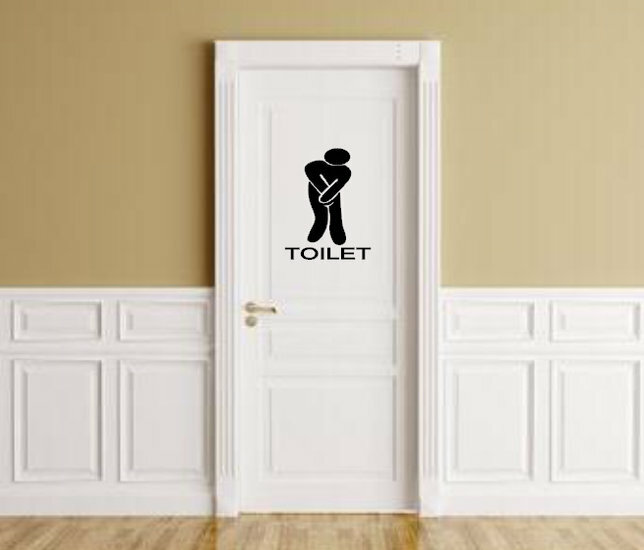 Toiletsticker voor heren & dames man vrouw hoge nood | Rosami Decoratiestickers 2