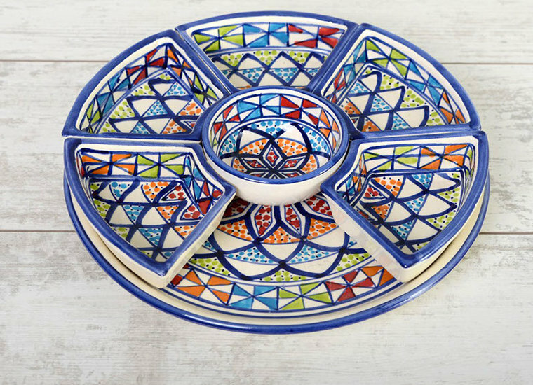 Naoura tapas schaal 8 delig Ø 30 cm | TS.AR.35 | Dishes & Deco 1