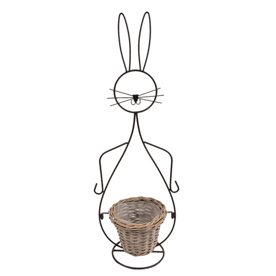 Clayre & Eef | Bloempot Binnen Zwart 20x31x83 cm | 5Y0822