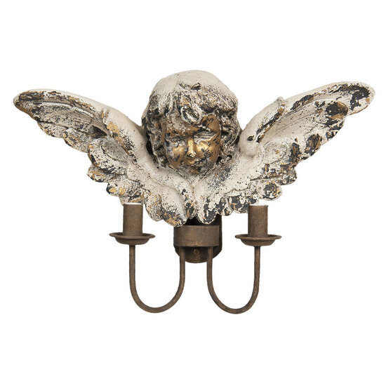 Clayre & Eef | Wandlamp Bruin 56x16x38 cm E14/max 2x25W | 6LMP684