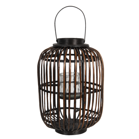 Clayre & Eef | Windlicht Bruin ø 34x50 cm | 6RO0489