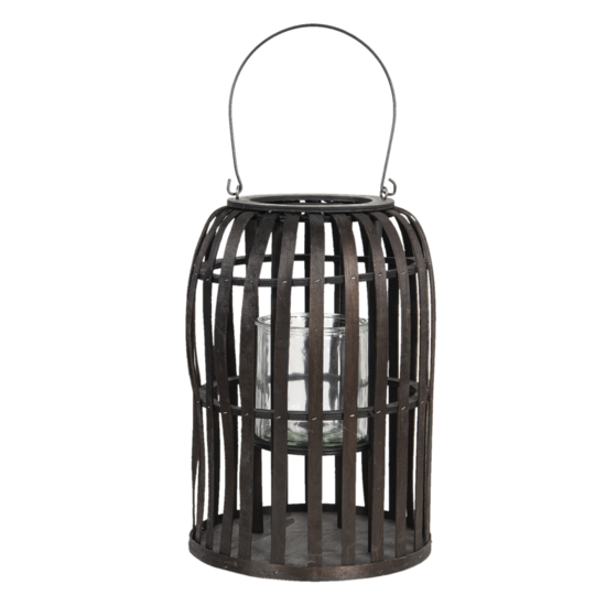 Clayre & Eef | Windlicht Bruin ø 25x36 cm | 6RO0494