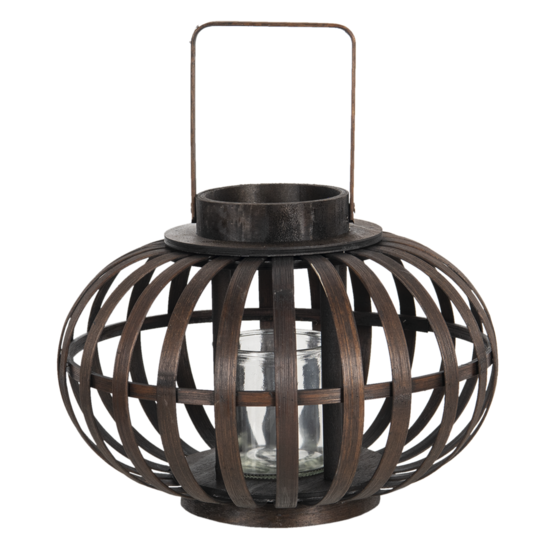 Clayre & Eef | Windlicht Bruin ø 34x23 cm | 6RO0497