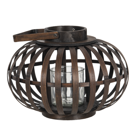 Clayre & Eef | Windlicht Bruin ø 34x23 cm | 6RO0497