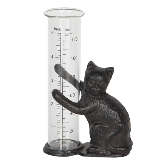 Clayre & Eef | Regenmeter Bruin 9x5x16 cm | 6Y0832