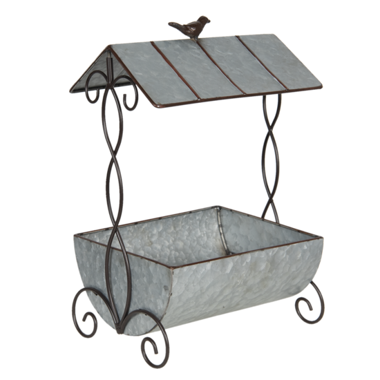 Clayre & Eef | Plantenstandaard Binnen Grijs 43x23x59 cm | 6Y4188