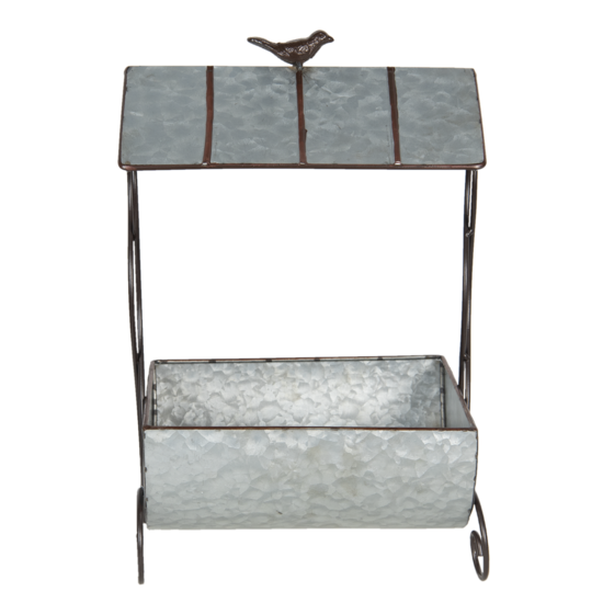 Clayre & Eef | Plantenstandaard Binnen Grijs 43x23x59 cm | 6Y4188