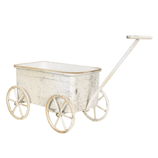 Clayre & Eef | Bloempot Binnen Wit 29x16x16 cm | 6Y4191