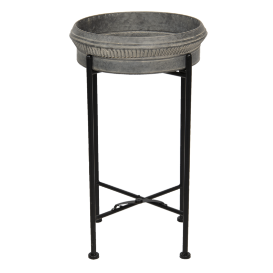 Clayre & Eef | Plantenstandaard Binnen Set van 2 Zwart ø 40x68 / ø 35x61 cm | 5Y0779