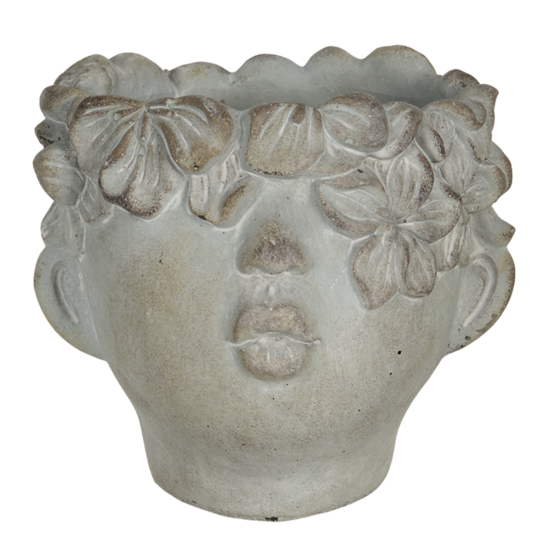 Clayre & Eef | Bloempot Binnen Grijs 30x27x26 cm | 6TE0315L