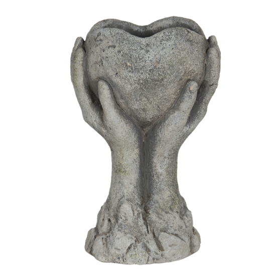 Clayre & Eef | Bloempot Binnen Grijs 19x13x34 cm | 6TE0318L
