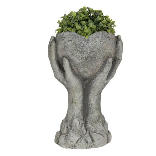 Clayre & Eef | Bloempot Binnen Grijs 19x13x34 cm | 6TE0318L