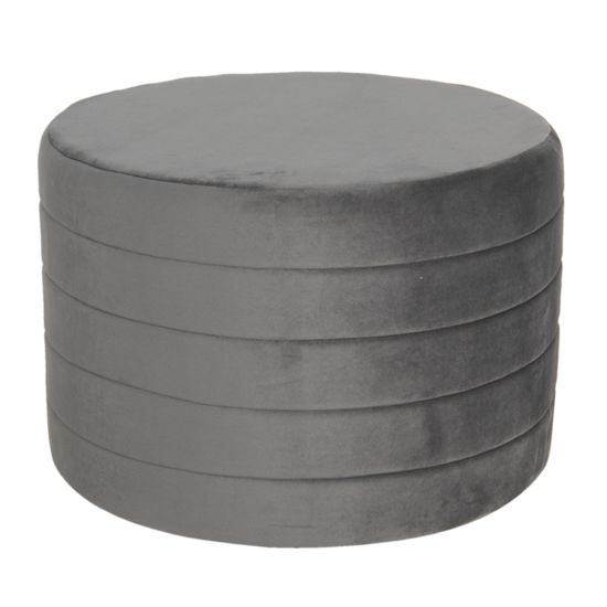Clayre & Eef | Poef Grijs ø 60x40 cm | 50499G