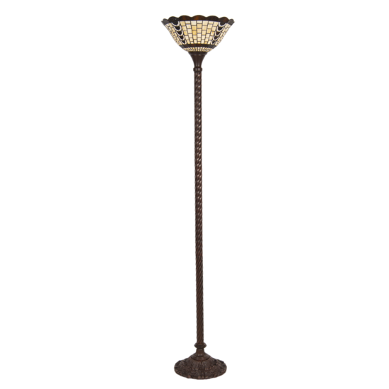 Clayre & Eef | Tiffany Vloerlamp Meerkleurig ø 38x186 cm E27/max 1x60W | 5LL-6077