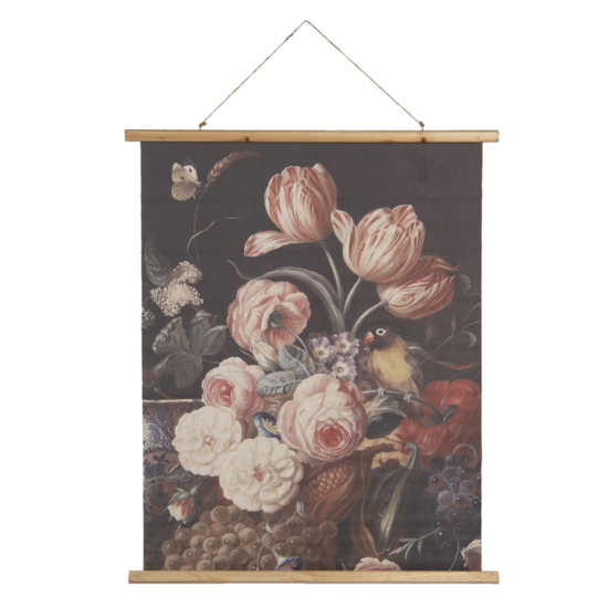 Clayre & Eef | Wandkleed Bruin Roze 80x2x100 cm | 5WK0037