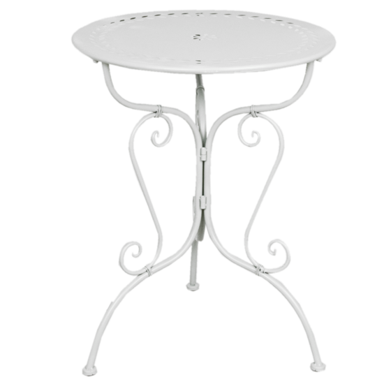 Tafel + 2 stoelen ø 62*73 / 48*40*93 cm (2) Wit | 5Y0129W | Clayre & Eef