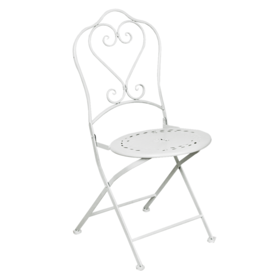 Tafel + 2 stoelen ø 62*73 / 48*40*93 cm (2) Wit | 5Y0129W | Clayre & Eef