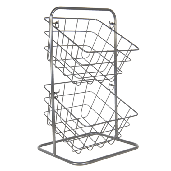 Clayre & Eef | Opbergrek Grijs 22x22x41 cm | 6Y4555