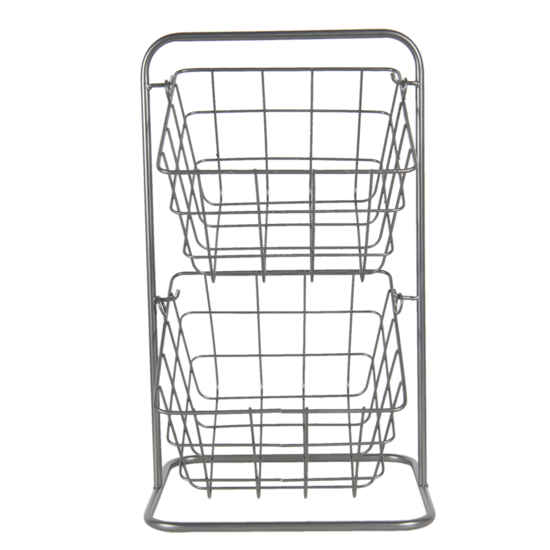 Clayre & Eef | Opbergrek Grijs 22x22x41 cm | 6Y4555